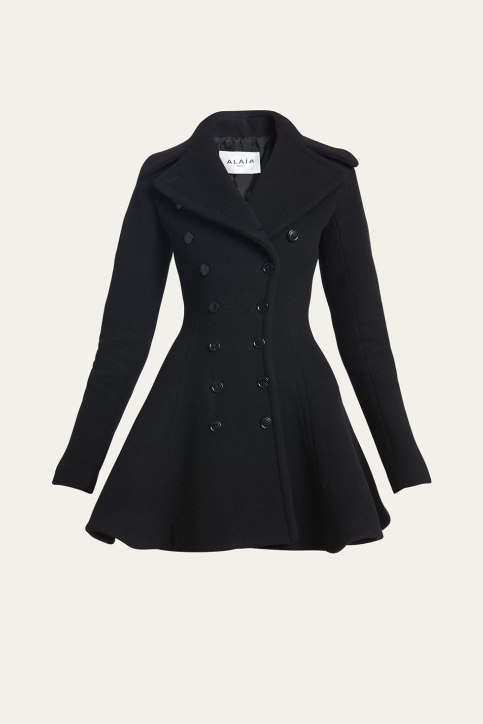 Flared Wool Princess Coat